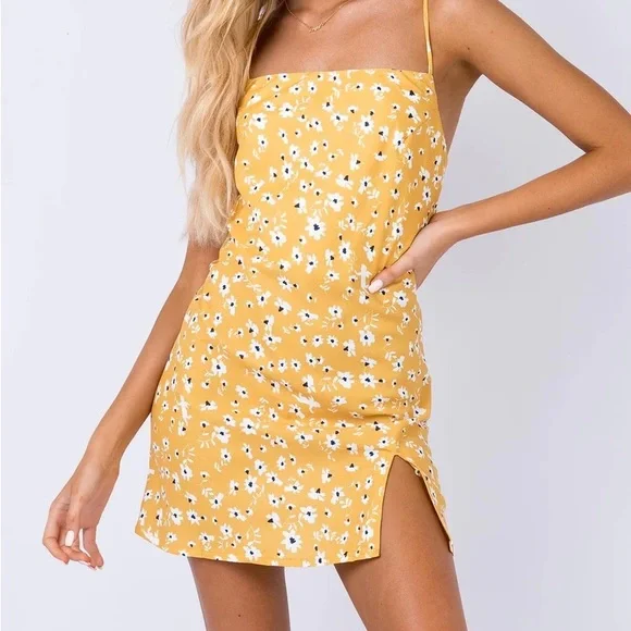 strapless open back dress Masterpiece Strapless Maxi Dress | Yellow | Womens main image 1